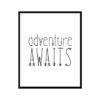 "Adventure Awaits" Childrens Nursery Room Poster Print