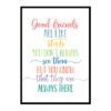 "Good Friends Are Like Stars" Quote Art Poster Print