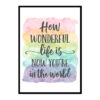 "How Wonderful Life is Now You're in the World" Quote Art Poster Print