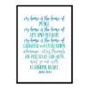 "My Home Is the Home Of Peace" Quote Art Poster Print