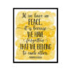 "If We Have No Peace" Quote Art Poster Print