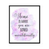 "Home Is Where You Are Loved" Quote Art Poster Print