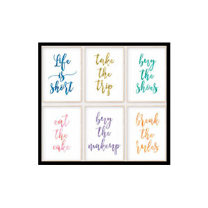 "Life Is Short Buy The Shoes Take The Trip" Quote Art Poster Print