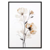 Graceful Petals Floral Line Art Prints Flower Wall Art Print Poster