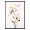 Botanical Harmony Elegant Floral Line Drawings, Flower Wall Print Poster
