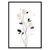 Blossom Dreams Floral Line Drawing Art  Flower Wall Art Print