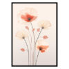 Floral Essence Line Art Posters, Flower Wall Art Decor