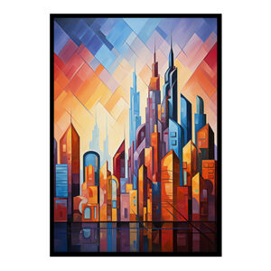 Dubai City Skyline Magic Digital Art Instant Urban Home Decor Poster Print