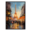 Dazzling Paris Eiffel Tower City View Digital Art Modern Skyline Art Print Home Decor Poster Bliss