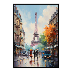Cityscape Majesty Paris Eiffel Tower Digital Art Urban Beauty Art Print Home Decor Poster Delight
