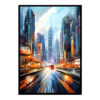 Hong Kong Skyline City View Vibes Spectacular Digital Art Contemporary Home Decor Poster Print