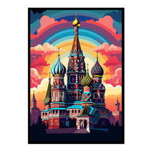 City View Moscow Cathedral Splendor Digital Art  for Trendy Home Decor Art Print Poster