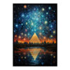 Dazzling Pyramids of Giza View Digital Art Modern Skyline Art Print Home Decor Poster Bliss