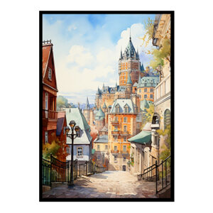 Quebec City Château Frontenac City View Digital Art Stylish Home Decor Poster Print Delight