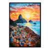 Cityscape Rio de Janeiro Digital Art Urban Home Decor Art Print Instant Poster Joy