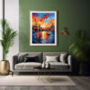 City View Digital Art,Sydney with Opera House and Harbour Bridge Home Decor Poster Print Delight