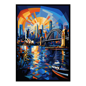 Modern Sydney City View Digital Art Now for Sleek Home Decor Stunning Poster Print