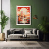 Digital Art  San Francisco,Golden Gate Bridge, City View Bliss Art Print Skyline Home Decor Poster