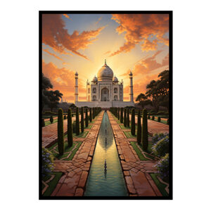 India Taj Mahal Cityscape Serenity Digital Art Urban Home Decor Art Print Instant Poster Joy