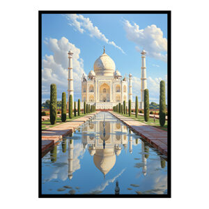 City View India Taj Mahal  Splendor Digital Art  for Trendy Home Decor Art Print Poster