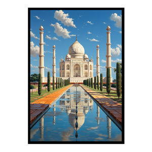 Taj Mahal  City View Digital Art Now for Contemporary Home Decor Art Print Poster