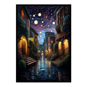 Venice canals City Skyline Magic Digital Art Instant Urban Home Decor Poster Print