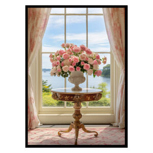 Rose Floral Art Prints Elegant Rose Blooms, Flower Wall Art Decor Print Poster