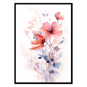 Bouquet of Beautiful Floral Hues, Flower Wall Art Decor Print Poster