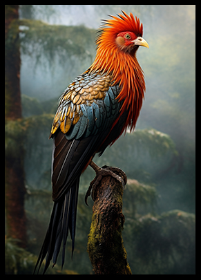 Tropical Andean Bird Jungle Bird Print Wall Art Poster Exotic Bird Art Print