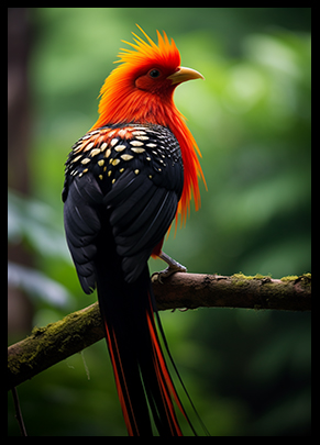 Exotic Andean Bird Jungle Bird Print Wall Art Poster Tropical Bird Art Decor