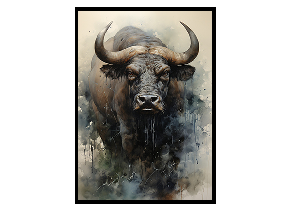 Wildlife Elegance: African Buffalo Art Prints for Home Decor, Animal Print Poster