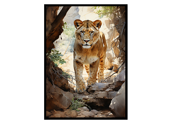 Into the Wild: Lion Safari Animal, Jungle Animal, Animal Print Poster