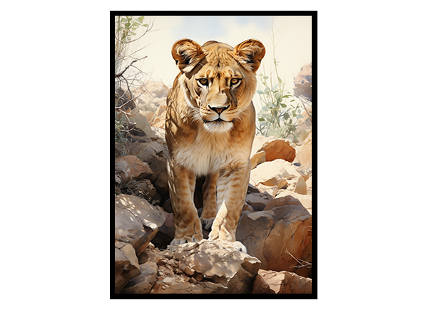 Lion Majesty Unleashed Safari Art Prints, Wildlife Art, Animal Print, Poster