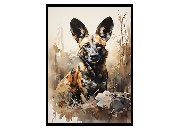 Wild Dog Posters for Homes Decor, Wildlife Art, Animal Print, Poster
