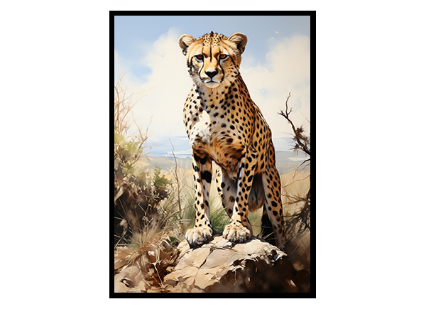 Wildlife Grace: Cheetah Art Prints, Jungle Wildlife Art, Animal Art Poster Print