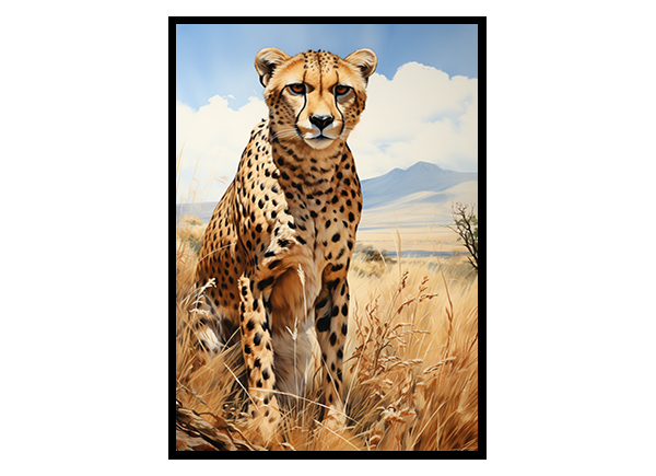 Into the Wild: Cheetah Safari, Jungle Wildlife Art, Animal Art Poster Print