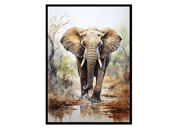 Majestic Elephant Safari Prints, Jungle Art, Safari Animal, Wildlife Art Poster Print