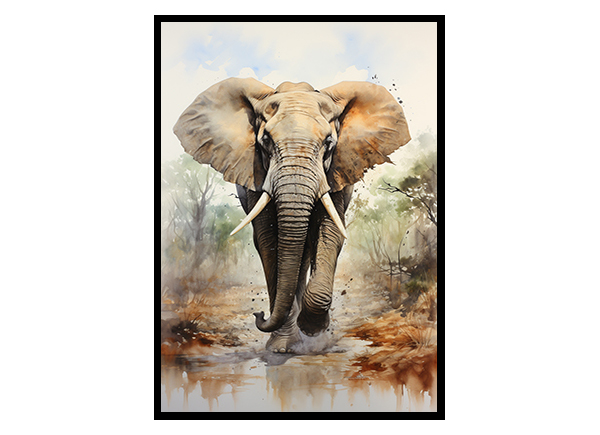 Wildlife Elephant Art Prints, Jungle Art, Wildlife Art Decor, Elephant Print Poster
