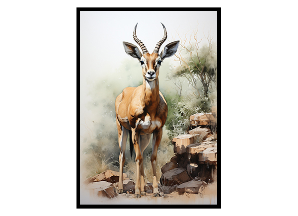 Gazelle Wonder: Wildlife Art Prints, Jungle Poster, Wall Art Poster Print