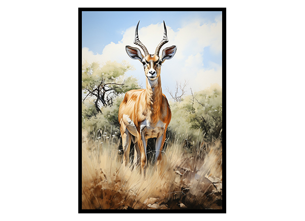 Jungle Poster, Gazelle, Gazelle Poster, Safari Animal,  Wildlife Art Decor, Gazelle Print