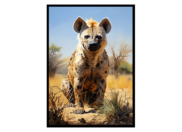 Safari Playfulness: Hyena Posters, Jungle Print Wildlife Art Decor Poster Print
