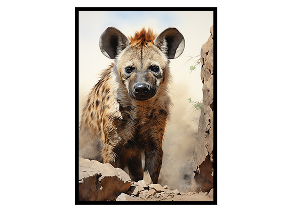 Jungle Chuckles: Hyena Art Prints, Safari Print Wildlife Art Poster Print