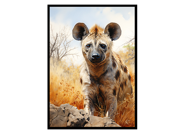 Wild Laughter: Hyena Posters, Jungle Print Wildlife Wall Decor Print Poster