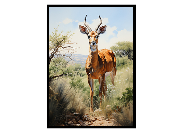 Captivating Impalas: Safari Posters, Safari Animal, Wildlife Wall Print Poster