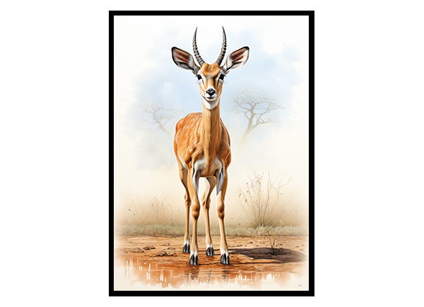 Safari Impala Art Posters, Jungle Print Wildlife Wall Decor Poster Print