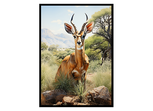 Impala Elegance Wildlife Art Prints, Jungle Print Poster