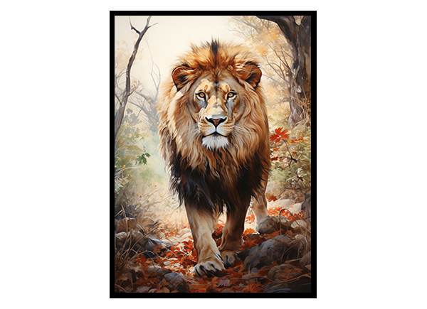 Wild Lion Safari Collection, Jungle Print Wildlife Art Decor, Lion Art Print Poster