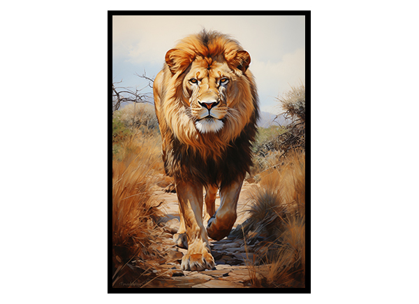 Jungle Royalty: Lion Art Posters, Safari Animal, Lion Art Print Poster