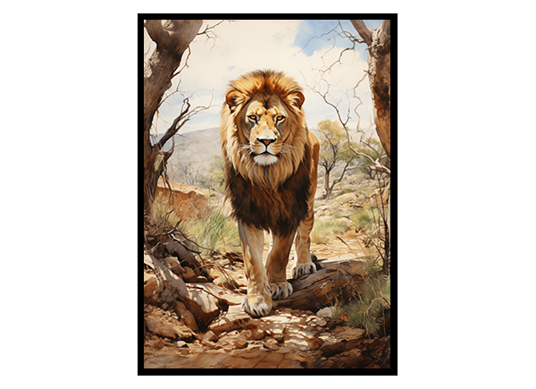 Safari Pride Lion Art Prints , Safari Animal, Jungle Print, Lion Art Poster Print