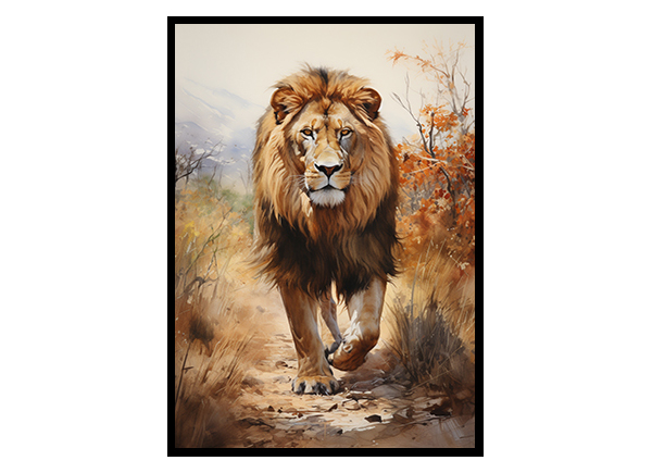 Roaring Elegance Lion Posters, Safari Animal, Jungle Print, Lion Art Poster Print
